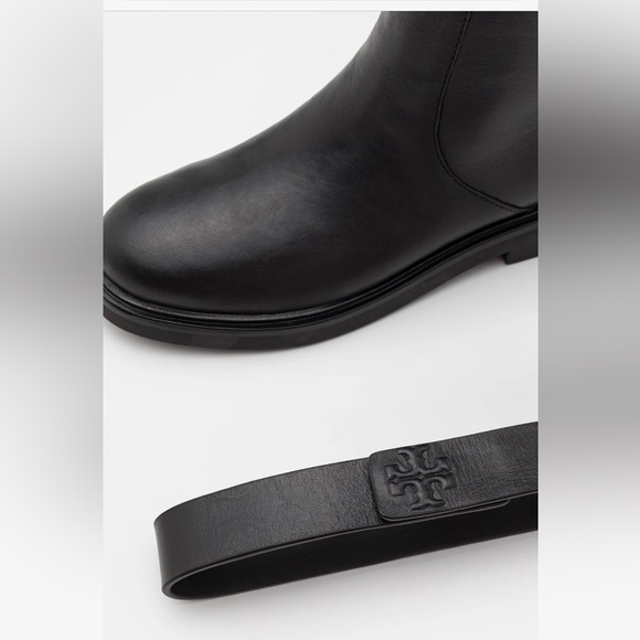 Tory Burch Women's Double T Leather Utility Tall Boot - Picture 4 of 8